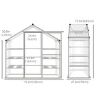 Outsunny Outdoor Polycarbonate Greenhouse with 3-Tier Shelves - 6.3' x 2.3' x 6.1' - Sliding greenhouse door offers easy access and keeps humidity in for your plants
 