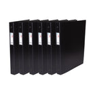 Filemode Extra Thick Poly Binder, Black, 1" Ring, 6 Pack-Colour: Black