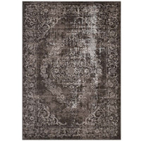 Modway Gamela Rustic Vintage Ornate Floral Medallion Area Rug - 8 ft W x 10 ft L - Antique Light/Dark Brown-Ornate Floral Medallion Rug