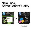 HP 64XL Tri-color Original Ink Cartridge (N9J91AN#140)-New Original HP (genuine) ink cartridge