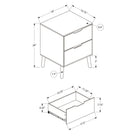 Monarch Specialties 24" 2-Drawer Laminate Accent Table - White-Enjoy a quick and simple setup with the included easy to assemble, illustrated instructions