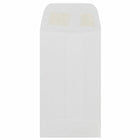 Jam Paper #3 Coin Envelope - 2 1/2" H x 4 1/4" W - White - 100 Pack-Features a straight flap with gummed closure and smooth paper finish