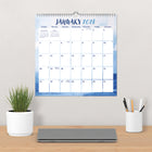 DateWorks 2026 16-Month Spiral Wall Calendar - 12" x 12" - Abstract Pastel - English-12 monthly calendar pages from January to December 2026