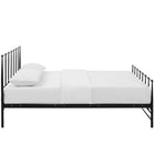 Modway Estate King Bed - Brown-Integrated Headboard/Footboard
