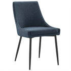 Modway Viscount Upholstered Fabric Dining Chairs - Black/Azure - 2 Pack-Dense Foam Padding
