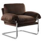Modway Ansel Performance Velvet Accent Chair - Chocolate Brown-Stain-Resistant Velvet Upholstery