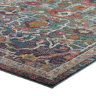 Modway Tribute Every Distressed Vintage Floral Area Rug - 8 ft W x 10 ft L - Multicolored-High-Density / Machine-Woven