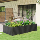 Outsunny Galvanized Raised Garden Bed - 94.5" L x 47" W x 24" H - Dark Grey-Suitable for cultivating herbs, flowers, and vegetables 
