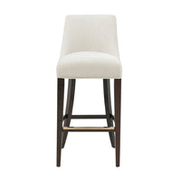 Manhattan Comfort Beever 18.9" Modern Chenille Upholstered Barstool - Cream-Modern Barstool with Backrest Perfect for Bar and Kitchen Use