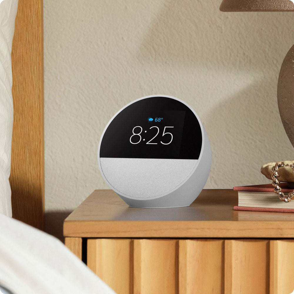 Amazon Echo Spot Smart Alarm Clock (2024) - Glacier White | staples.ca