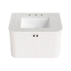 Modway Zia 30" Wall-Mount Bathroom Vanity with Marble Sink - Ivory-Fixtures Not Included