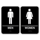 Cosco ADA Restroom Wall Signs - 6" x 9" - Black and White-These ADA restroom wall signs provide clear identification to help guide individuals to accessible facilities