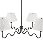 Modway Wave Squiggle 4-Arm Pendant Light - Black-ETL Listed and Approved