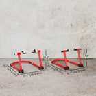 HOMCOM Motorcycle Stand Lift - Red-11" -14.2" (280-360 mm) adjustable front wheel stand accommodates various motorcycle sizes
