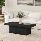 Hudson&Canal Torren 48"W Rectangular Coffee Table - Black Grain-Clean with a soft, dry cloth and no harsh chemicals or abrasive cleaning materials