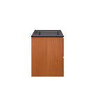 Modway Scenic 30" Wall-Mount Bathroom Vanity - Cherry/Black-Ceramic Sink Basin