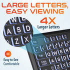 Delton KB20 Large Button Keyboard with Backlight - Black-Full-size keyboard layout, including a numeric keypad on the right, facilitates a variety of typing tasks
