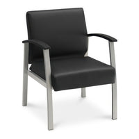 TygerClaw Low Back Ergonomic Guest Chair with Armrests-Thick, high density foam cushioning provides firm, supportive seating that lasts