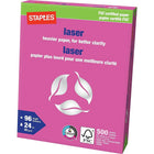 Staples FSC-Certified Laser Paper - 24 lb. - 8.5" x 11" - White - 500 Sheets-For use with laser printers