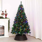 MotionGrey Artificial Christmas Tree - 6 ft Hinged Tree with Warm LED Lights - Green-9