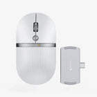 ProtoArc 2-in-1 Travel Hub Mouse - White-The 300mAh capacity of the built-in battery provides a reliable power source for the mouse, allowing extended periods of usage without interruption