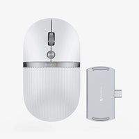 ProtoArc 2-in-1 Travel Hub Mouse - White-The 300mAh capacity of the built-in battery provides a reliable power source for the mouse, allowing extended periods of usage without interruption