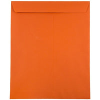 JAM Paper 10 x 13 Open End Catalog Envelopes with Gum Closure, Brite Hue Orange Recycled, 50 Pack (87766I)-Orange Open End Catalog Envelopes