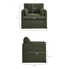 Modway Wellfleet Slipcovered Linen-Blend Armchair - Sage-Linen-Blend Fabric Upholstery