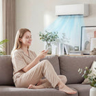 HOMCOM 12000 BTU Wifi Enabled Mini Split Air Conditioner - White-Adjust settings remotely via WiFi and use voice commands with Alexa or Google