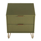 Manhattan Comfort DUMBO Modern 2-Drawer Nightstand and 3-Drawer Dresser Set - Olive Green-10