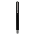 Parker Vector Fountain Pen - Black with Chrome Trim - Medium Nib - Blue Ink-Practical cylinder shape and durable stainless steel nib deliver a comfortable writing experience