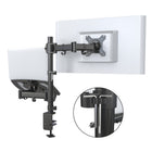 ShoppingAll Fully Adjustable Dual Monitor and Laptop Mount Stand-Designed with adjustable arms that can tilt from +90 degrees to -85 degrees