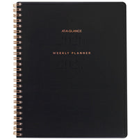 AT-A-GLANCE 2026-2027 Signature Weekly/Monthly Academic Planner - 11" H x 8-3/8" W - Black - Bilingual-13 months: July 2026 - July 2027