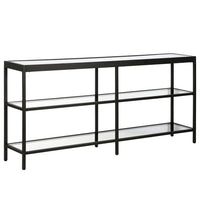 Hudson&Canal Alexis 64"W Console Table - Blackened Bronze-A modern contemporary design for your entryway, living room, den, and more