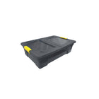 Modern Homes Storage Box with Cover - 28 L - Grey/Yellow Handles-4