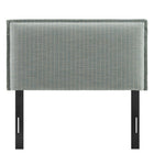 Modway Camille Striped Linen Blend Twin Size Headboard - Spa Blue Stripe-Adjustable Mounting Positions