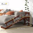 PawHut 60" L Wooden Large Dog Ramp - Brown-Crafted from pine wood for longevity 