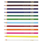 Prang Thick Core Coloured Pencils - Assorted - 12 Pack-Durable pencils with long lasting core provide bright colours and resist fading