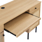 Modway Chaucer 55.5" Office Desk - Oak-Assembly Required