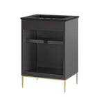 Modway Awaken 24" Bathroom Vanity - Black-Spacious Storage