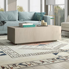 Hudson&Canal Paxton 48"W Rectangular Coffee Table - Alder White-Finished in wood-look alder white