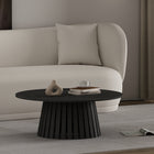 Manhattan Comfort Layla 35.4" Modern Coffee Table - Black-Elegant Round Table Top Provides Ample Surface Space for Decor, Drinks, or Other Essentials