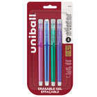 uni-ball Erasable Gel Pens - 0.7mm - Fashion Colours - 4 Pack-Gel Pens