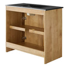 Modway Appia 36" Bathroom Vanity - Oak/Black-Adjustable Shelf