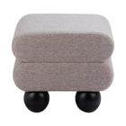 Zuo Davao Ottoman - Grey-Painted rubberwood leg
