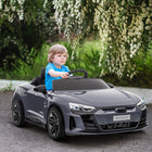 Aosom Audi RS e-tron GT Licensed Kids 12V Battery Powered Electric Car with Remote Control, Horn and Music - Grey-Separate horn and music buttons on the steering wheel for loud and clear audio 