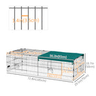 PawHut Small Animal Cage - 73" x 30" x 20" - Green-Ground nails to fix the cage ensure the pet's safety and prevent escape 