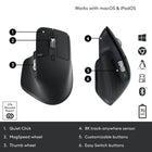 Logitech MX Master 3S Bluetooth Edition Performance Wireless Mouse - Black-App-specific customizations
