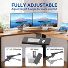 ShoppingAll Adjustable Under Desk Keyboard Tray with 25" W x 9.8" D Slide Out Drawer - Black-Spacious Tray Design: Accommodates full-size keyboards and a mouse on its 25” x 9.8” surface - great for compact desks