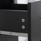HOMCOM 47.25" Computer Desk with Storage - Black-Made of thick engineered board with a melamine coating, which is anti-scratch and water-resistant 